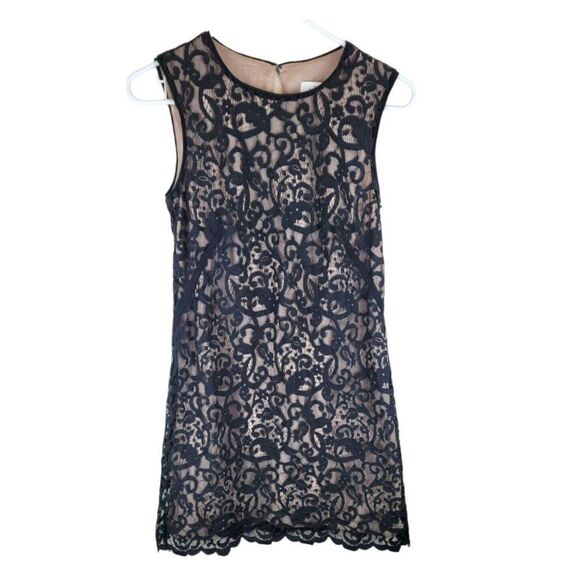 Loft Black Cocktail Dress Size 12 Lace Sleeveless NWOT - Picture 2 of 16